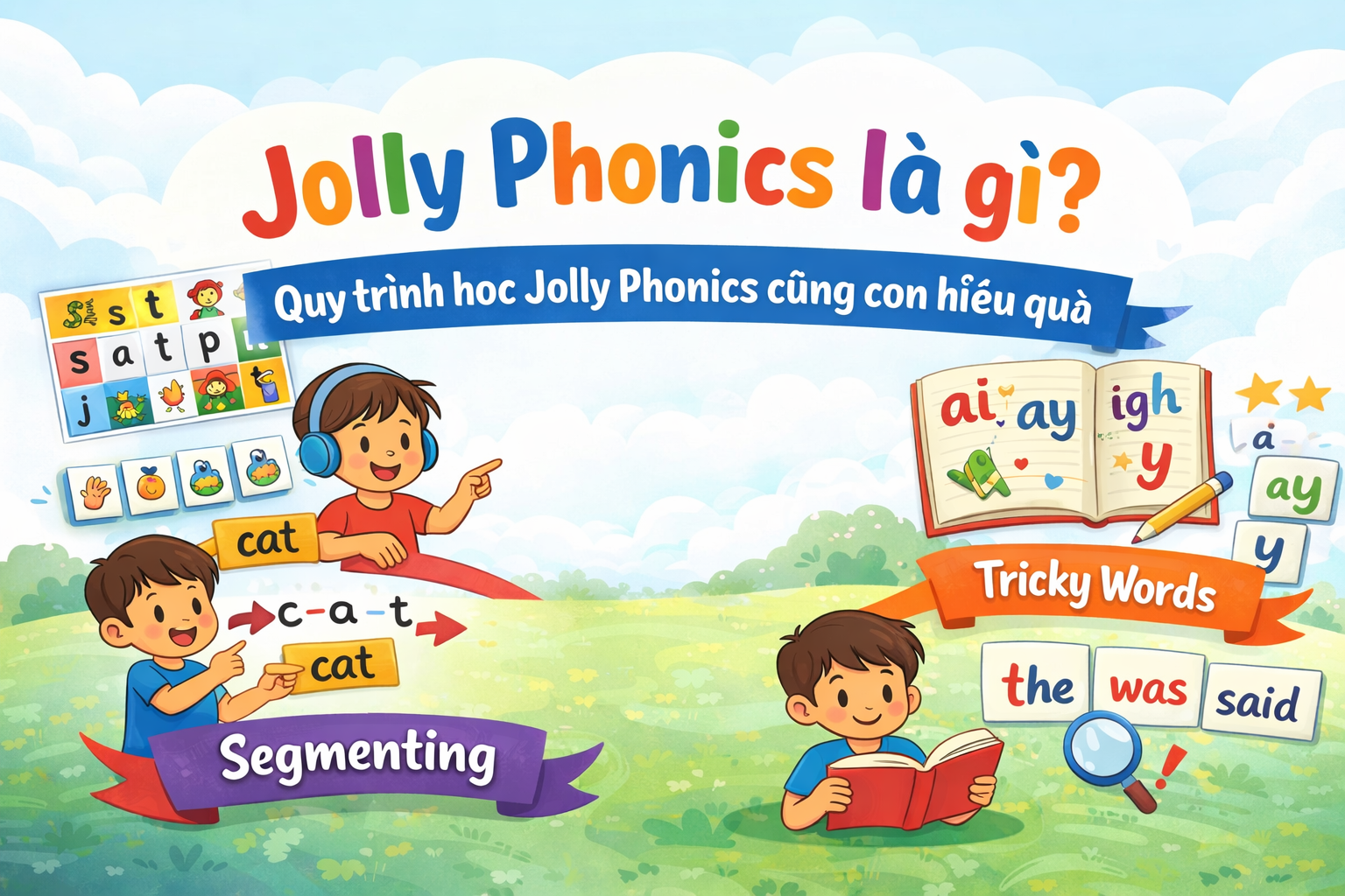 JOLLY PHONICS là gì? Cách Bố mẹ đồng hành cùng con học tiếng Anh.